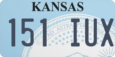 KS license plate 151IUX