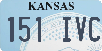 KS license plate 151IVC