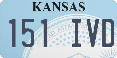 KS license plate 151IVD