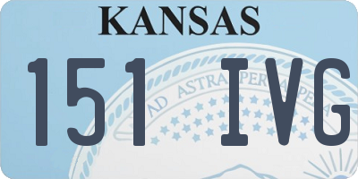 KS license plate 151IVG