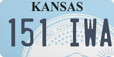 KS license plate 151IWA