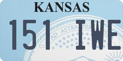 KS license plate 151IWE