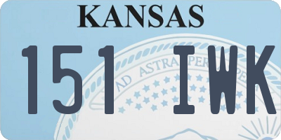 KS license plate 151IWK