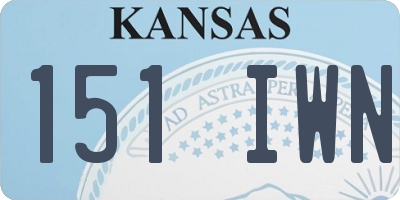 KS license plate 151IWN