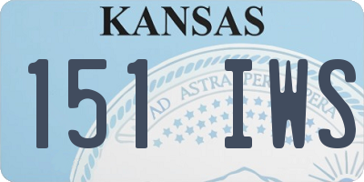 KS license plate 151IWS