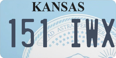 KS license plate 151IWX