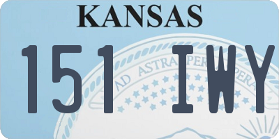 KS license plate 151IWY