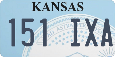 KS license plate 151IXA