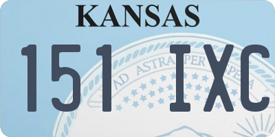 KS license plate 151IXC
