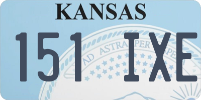 KS license plate 151IXE