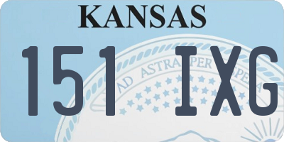KS license plate 151IXG