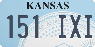 KS license plate 151IXI