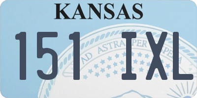 KS license plate 151IXL