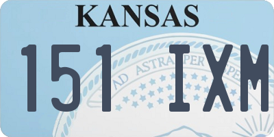 KS license plate 151IXM