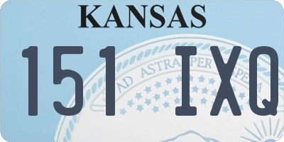 KS license plate 151IXQ