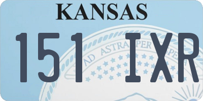 KS license plate 151IXR