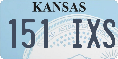 KS license plate 151IXS