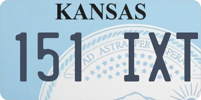 KS license plate 151IXT