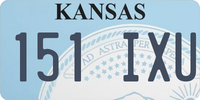 KS license plate 151IXU