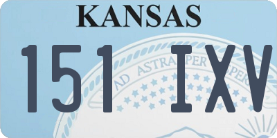 KS license plate 151IXV