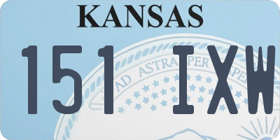 KS license plate 151IXW