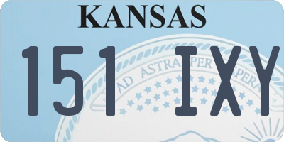 KS license plate 151IXY