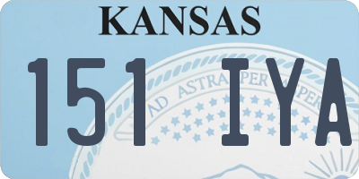 KS license plate 151IYA