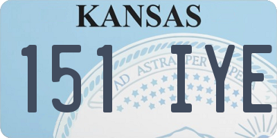 KS license plate 151IYE