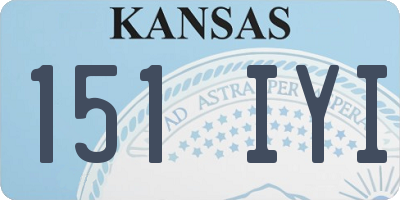 KS license plate 151IYI
