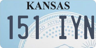 KS license plate 151IYN
