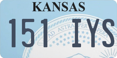 KS license plate 151IYS