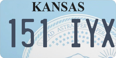 KS license plate 151IYX