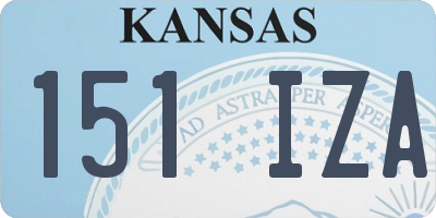 KS license plate 151IZA