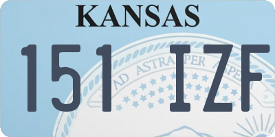 KS license plate 151IZF