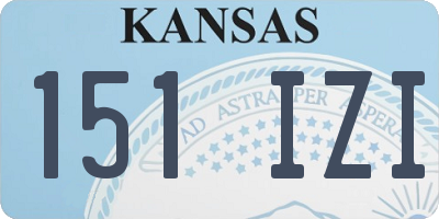 KS license plate 151IZI