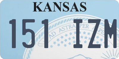 KS license plate 151IZM