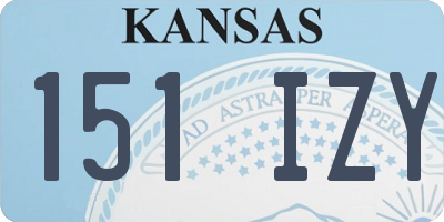 KS license plate 151IZY
