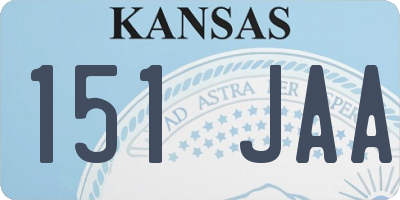KS license plate 151JAA