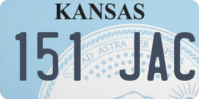 KS license plate 151JAC