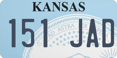 KS license plate 151JAD