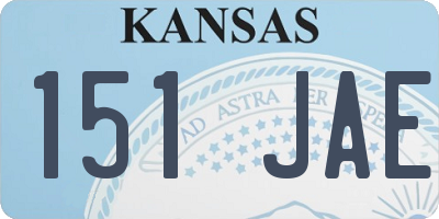 KS license plate 151JAE
