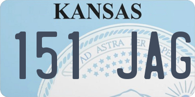 KS license plate 151JAG
