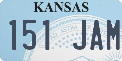 KS license plate 151JAM
