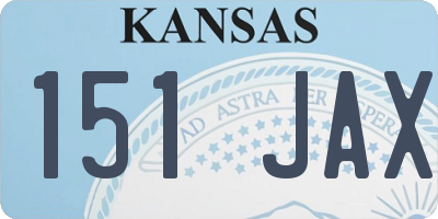 KS license plate 151JAX