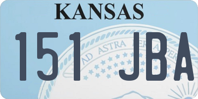 KS license plate 151JBA