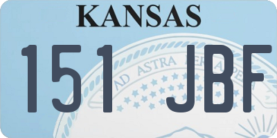KS license plate 151JBF