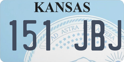 KS license plate 151JBJ