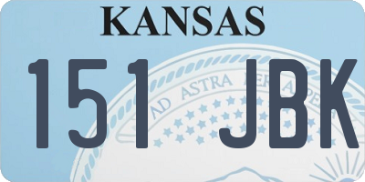 KS license plate 151JBK