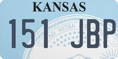 KS license plate 151JBP