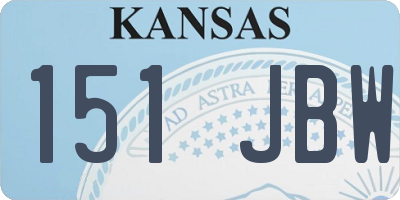 KS license plate 151JBW